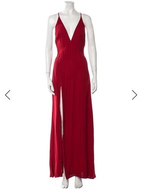 Reformation Red Evening Gown - Size M